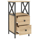 Bedside Cabinets 2 pcs Sonoma Oak 34x35.5x70 cm Engineered Wood - Top-Down View