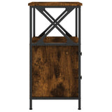 Bedside Cabinet Smoked Oak 34x35.5x70 cm Engineered Wood