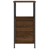 Bedside Cabinet Brown Oak 34x35.5x70 cm Engineered Wood - Rear View