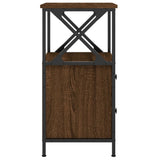 Bedside Cabinet Brown Oak 34x35.5x70 cm Engineered Wood - Close-Up Angle