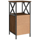 Bedside Cabinet Brown Oak 34x35.5x70 cm Engineered Wood - Low Angle