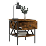 Bedside Table Smoked Oak 40x42x45 cm Engineered Wood - Top-Down View