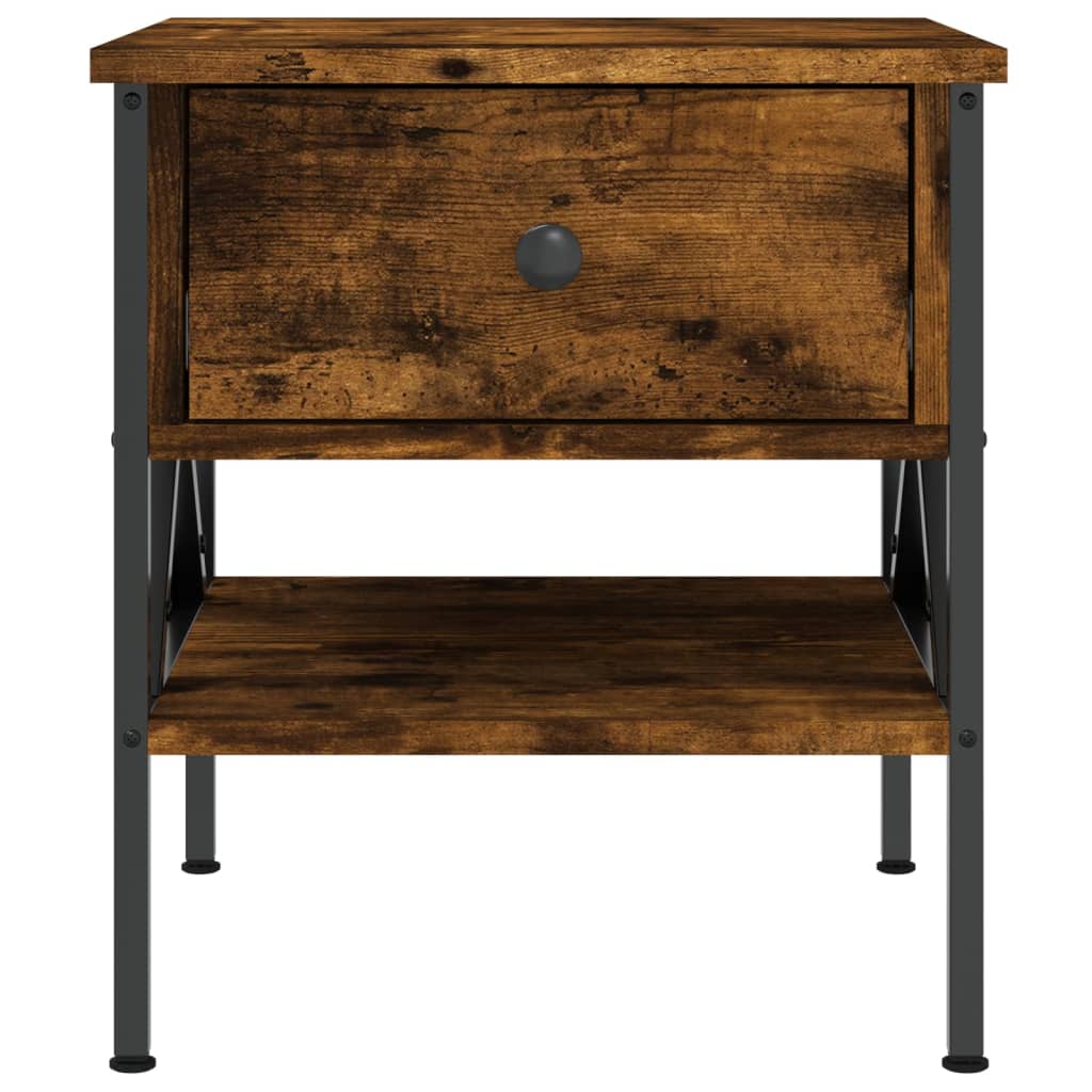 Bedside Table Smoked Oak 40x42x45 cm Engineered Wood
