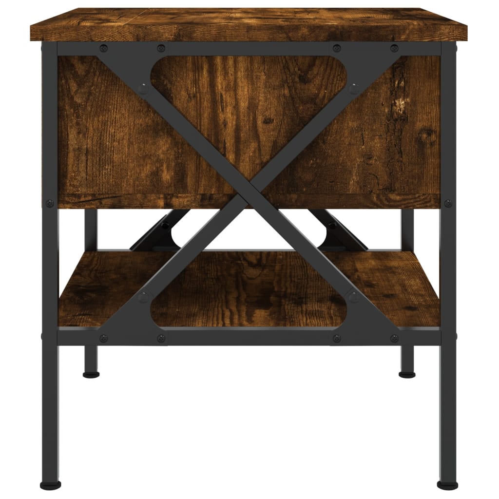 Bedside Table Smoked Oak 40x42x45 cm Engineered Wood