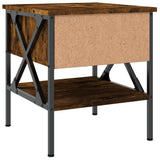 Bedside Table Smoked Oak 40x42x45 cm Engineered Wood