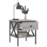 Bedside Table Grey Sonoma 40x42x45 cm Engineered Wood - Top-Down View