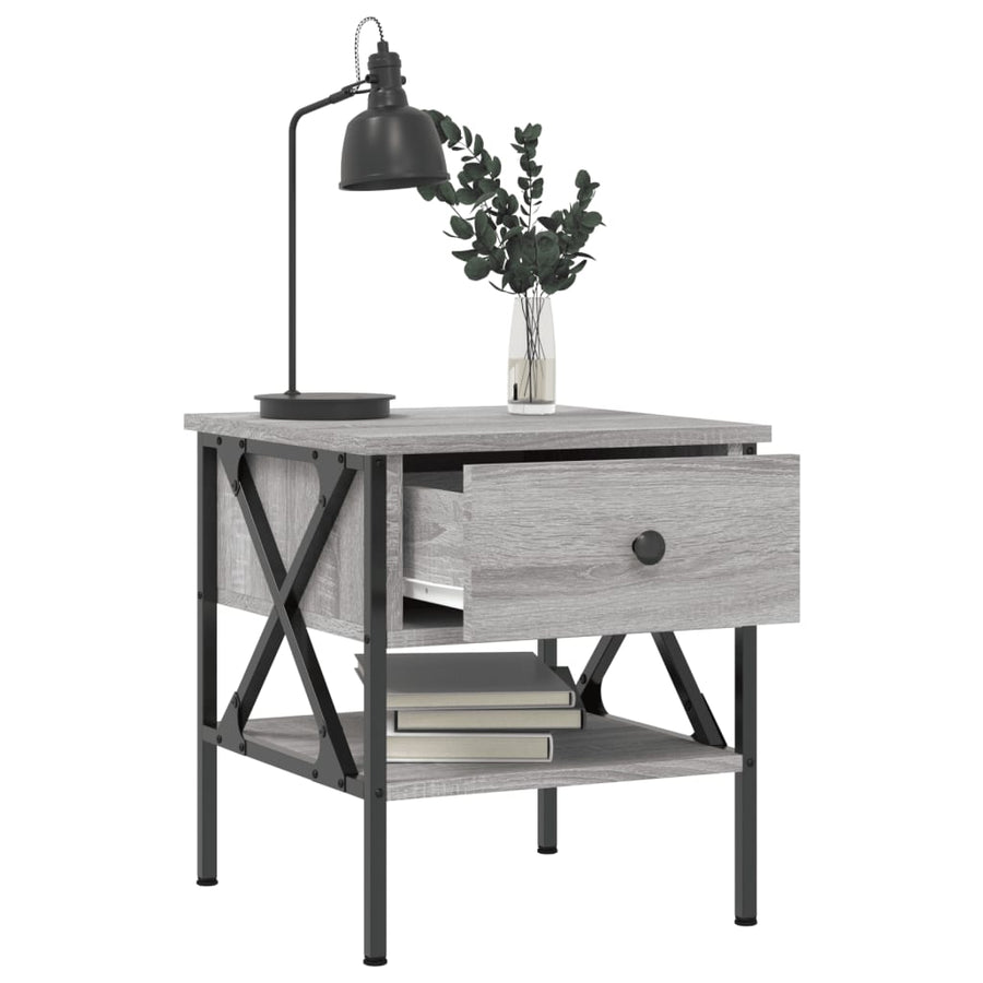 Bedside Tables 2 pcs Grey Sonoma 40x42x45 cm Engineered Wood