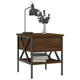 Bedside Tables 2 pcs Brown Oak 40x42x45 cm Engineered Wood - Side View