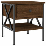 Bedside Tables 2 pcs Brown Oak 40x42x45 cm Engineered Wood - 45-Degree Angle