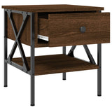 Bedside Tables 2 pcs Brown Oak 40x42x45 cm Engineered Wood - Close-Up Angle