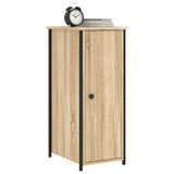 Bedside Cabinets 2 pcs Sonoma Oak 32x42x80 cm Engineered Wood - Side View