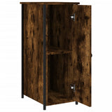 Bedside Cabinet Smoked Oak 32x42x80 cm Engineered Wood - Rear View
