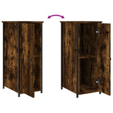 Bedside Cabinet Smoked Oak 32x42x80 cm Engineered Wood - Extra Image