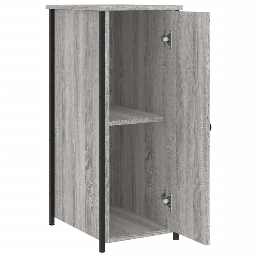 Bedside Cabinet Grey Sonoma 32x42x80 cm Engineered Wood