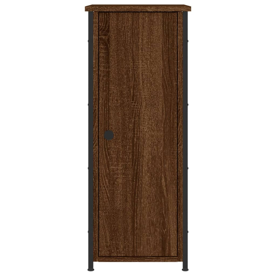 Bedside Cabinet Brown Oak 32x42x80 cm Engineered Wood
