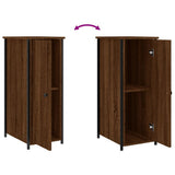 Bedside Cabinet Brown Oak 32x42x80 cm Engineered Wood - Extra Image