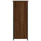 Bedside Cabinets 2 pcs Brown Oak 32x42x80 cm Engineered Wood - Rear View