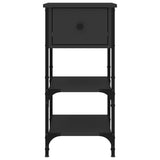 Bedside Cabinets 2 pcs Black 34x36x70 cm Engineered Wood