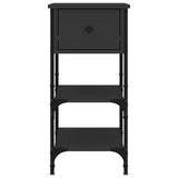 Bedside Cabinets 2 pcs Black 34x36x70 cm Engineered Wood - Close-Up Angle