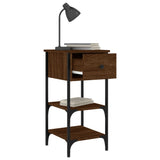 Bedside Cabinet Brown Oak 34x36x70 cm Engineered Wood