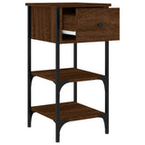 Bedside Cabinet Brown Oak 34x36x70 cm Engineered Wood