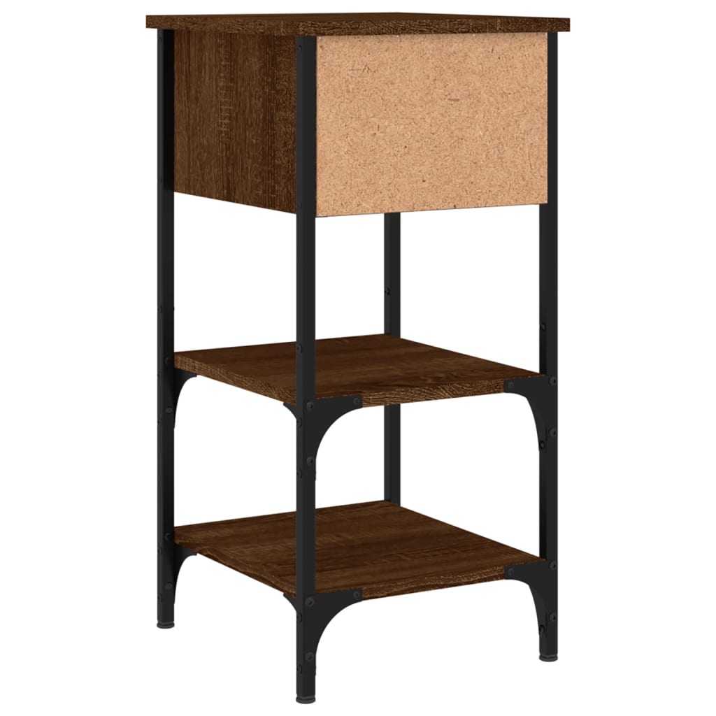 Bedside Cabinet Brown Oak 34x36x70 cm Engineered Wood