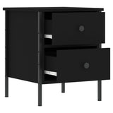 Bedside Cabinet Black 40x42x50 cm Engineered Wood - Top-Down View