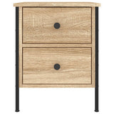 Bedside Cabinet Sonoma Oak 40x42x50 cm Engineered Wood - Side View