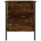 Bedside Cabinets 2 pcs Smoked Oak 40x42x50 cm Engineered Wood - Top-Down View