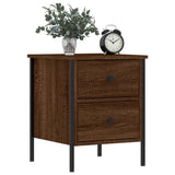 Bedside Cabinet Brown Oak 40x42x50 cm Engineered Wood - Close-Up Angle