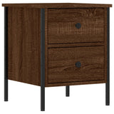 Bedside Cabinets 2 pcs Brown Oak 40x42x50 cm Engineered Wood - Side View