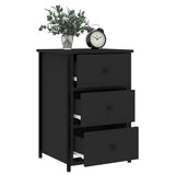 Bedside Cabinets 2 pcs Black 40x36x60 cm Engineered Wood - Top-Down View