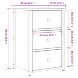 Bedside Cabinet Sonoma Oak 40x36x60 cm Engineered Wood