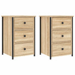 Bedside Cabinets 2 pcs Sonoma Oak 40x36x60 cm Engineered Wood