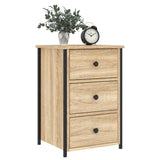Bedside Cabinets 2 pcs Sonoma Oak 40x36x60 cm Engineered Wood - Side View