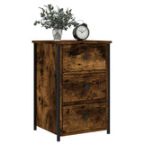 Bedside Cabinet Smoked Oak 40x36x60 cm Engineered Wood - Side View
