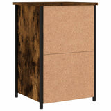 Bedside Cabinet Smoked Oak 40x36x60 cm Engineered Wood - Low Angle