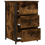 Bedside Cabinets 2 pcs Smoked Oak 40x36x60 cm Engineered Wood - Close-Up Angle
