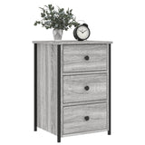 Bedside Cabinet Grey Sonoma 40x36x60 cm Engineered Wood - Side View