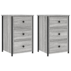 Bedside Cabinets 2 pcs Grey Sonoma 40x36x60 cm Engineered Wood