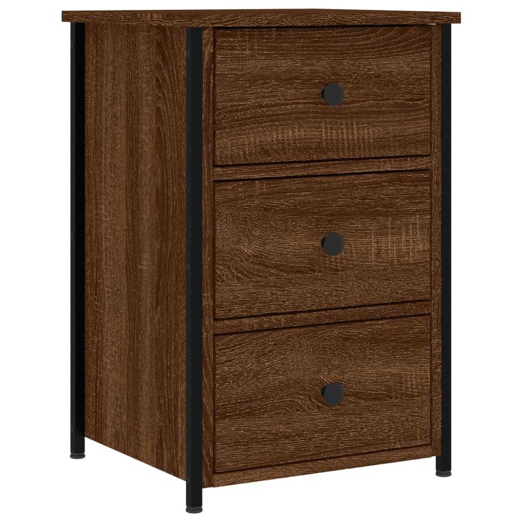 Bedside Cabinet Brown Oak 40x36x60 cm Engineered Wood