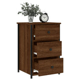 Bedside Cabinet Brown Oak 40x36x60 cm Engineered Wood