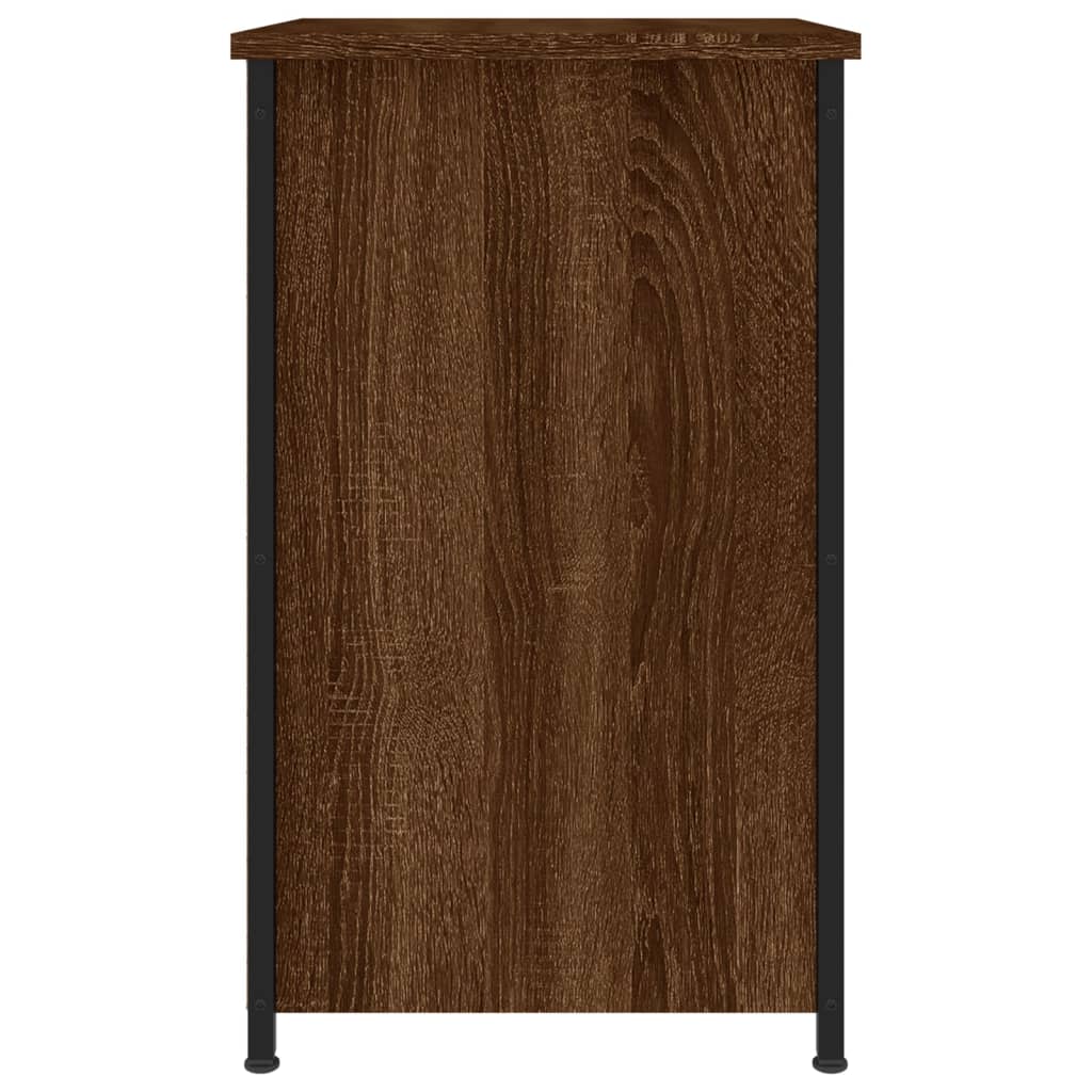 Bedside Cabinet Brown Oak 40x36x60 cm Engineered Wood