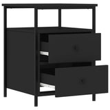 Bedside Cabinet Black 44x45x60 cm Engineered Wood - Top-Down View