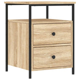 Bedside Cabinet Sonoma Oak 44x45x60 cm Engineered Wood - Front View