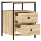 Bedside Cabinet Sonoma Oak 44x45x60 cm Engineered Wood - Rear View