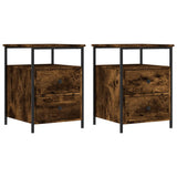 Bedside Cabinets 2 pcs Smoked Oak 44x45x60 cm Engineered Wood