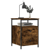 Bedside Cabinets 2 pcs Smoked Oak 44x45x60 cm Engineered Wood - Low Angle