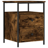 Bedside Cabinets 2 pcs Smoked Oak 44x45x60 cm Engineered Wood - Side View