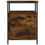 Bedside Cabinets 2 pcs Smoked Oak 44x45x60 cm Engineered Wood - Top-Down View